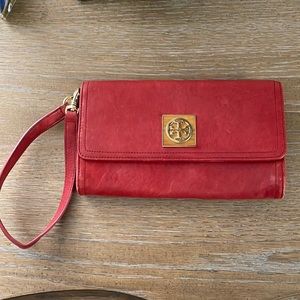Tory Burch Leather Wristlet